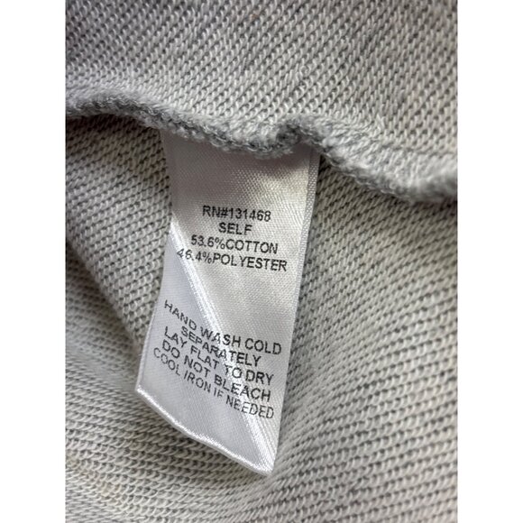 Bisouxx Womens Medium Gray Long Sleeve Peplum Sweatshirt - Picture 2 of 6